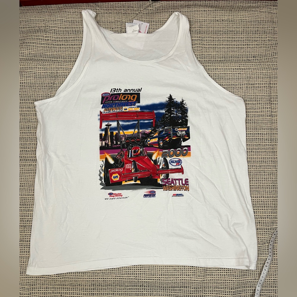 Vintage l Northwest Nationals Seattle Washington Drag Racing Graphic Tank Top